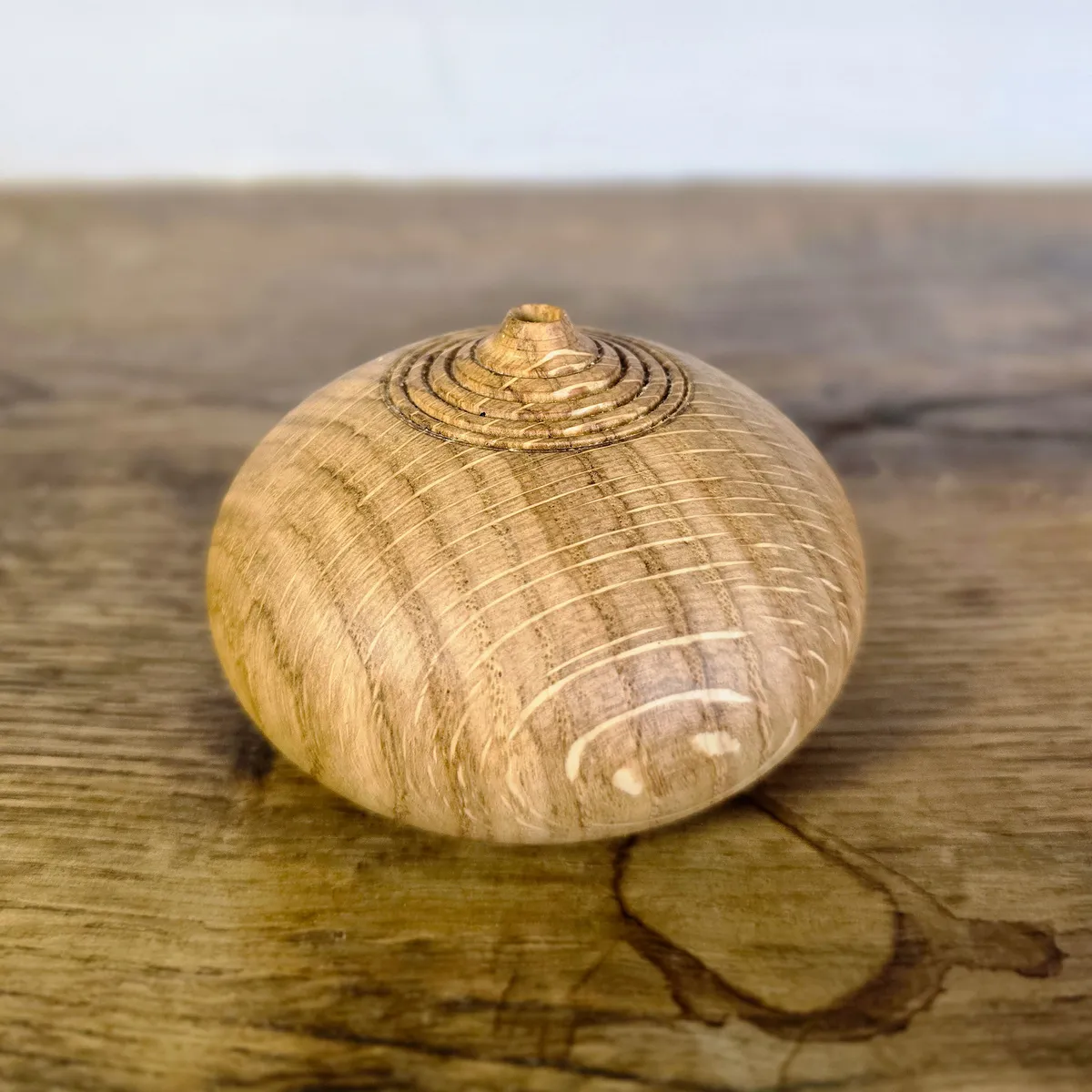Soliflore en bois style galet chene